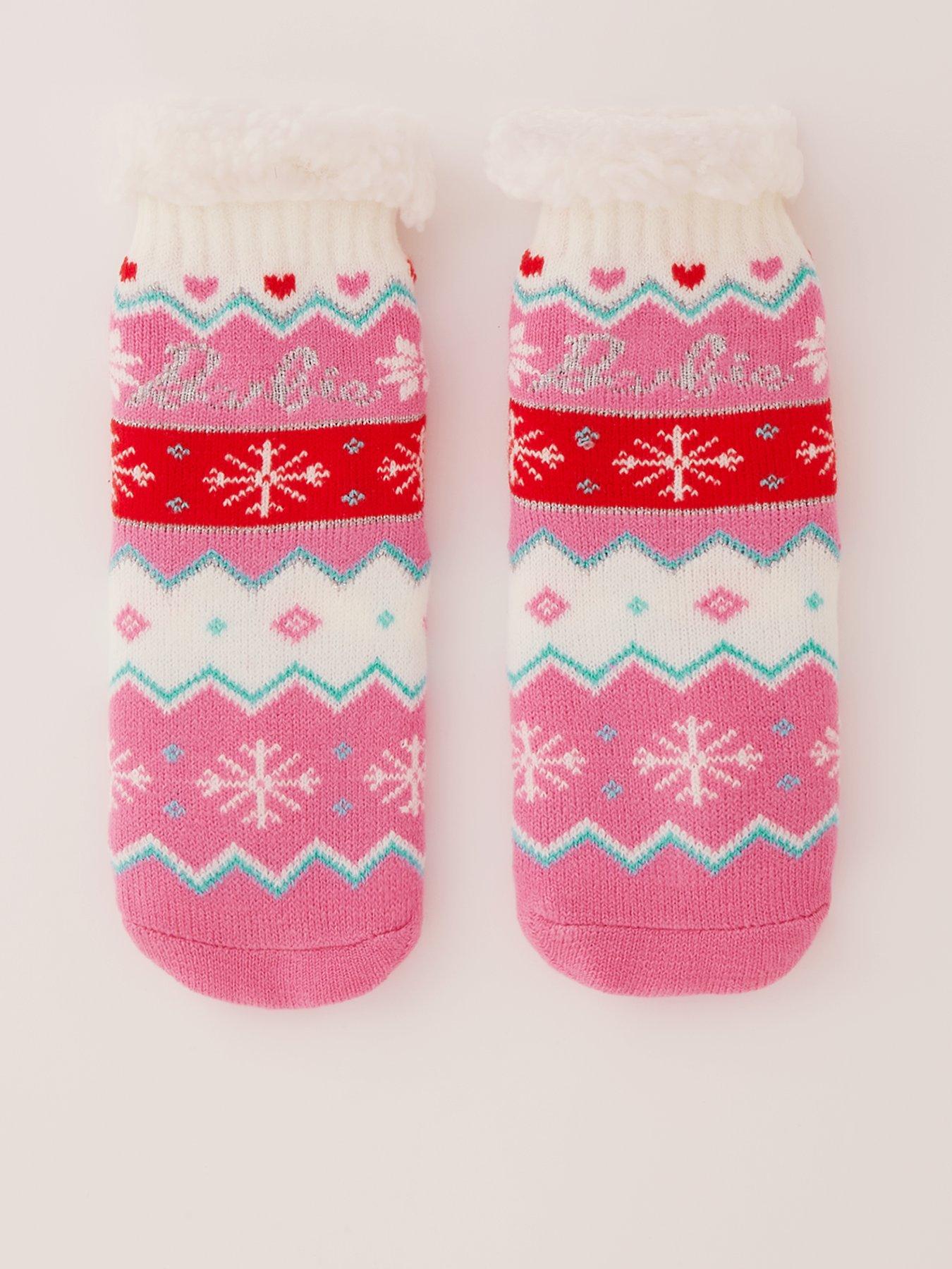 barbie-fairisle-knitted-slipper-socks-pink