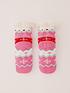  image of barbie-fairisle-knitted-slipper-socks-pink