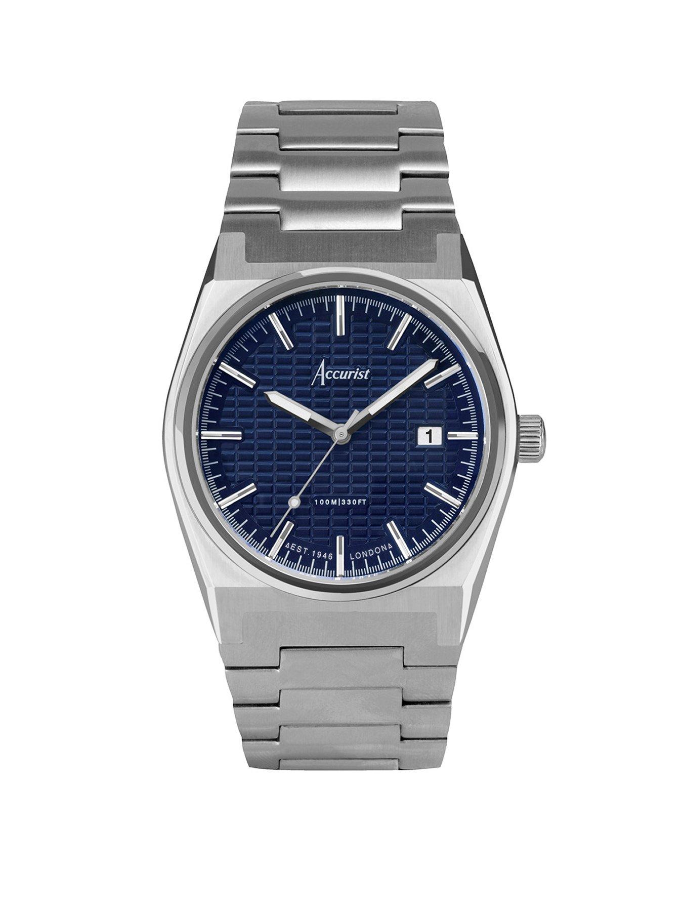 Accurist Origin Mens Silver Stainless Steel Bracelet Analogue Watch