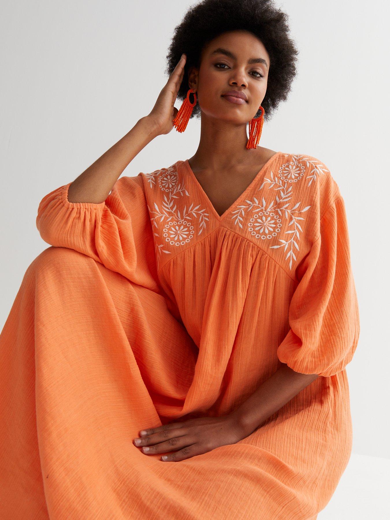 Newlook orange sale dress