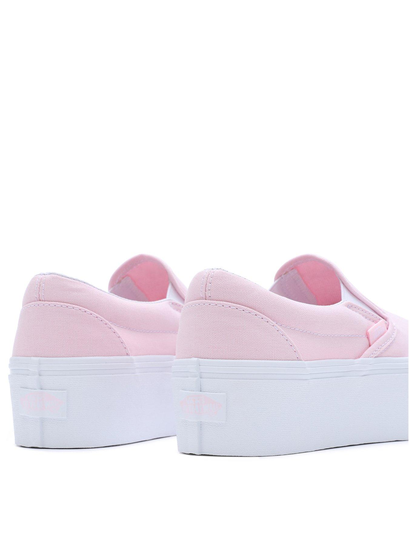 Bright pink sale slip on vans