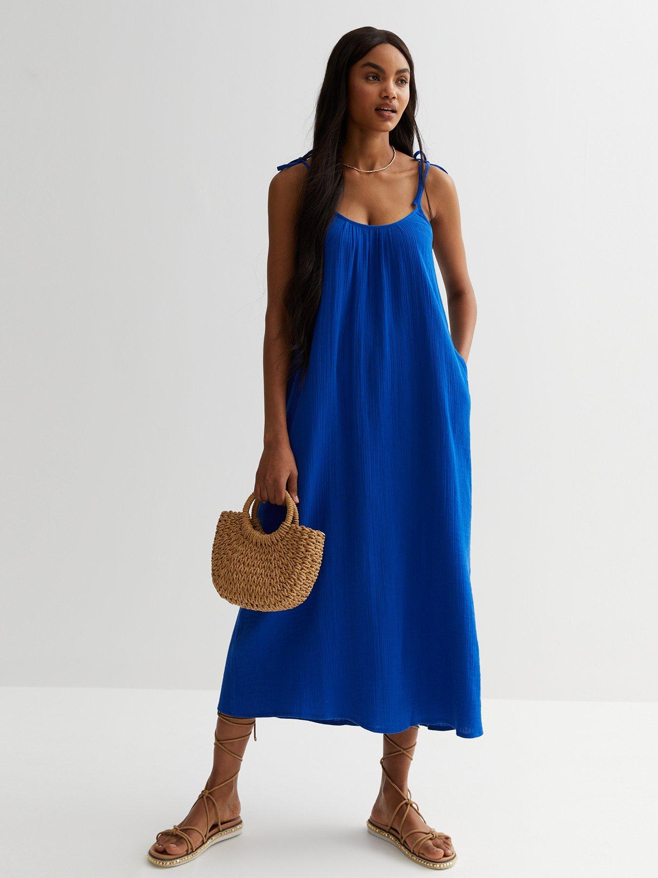 New look shop blue maxi dress