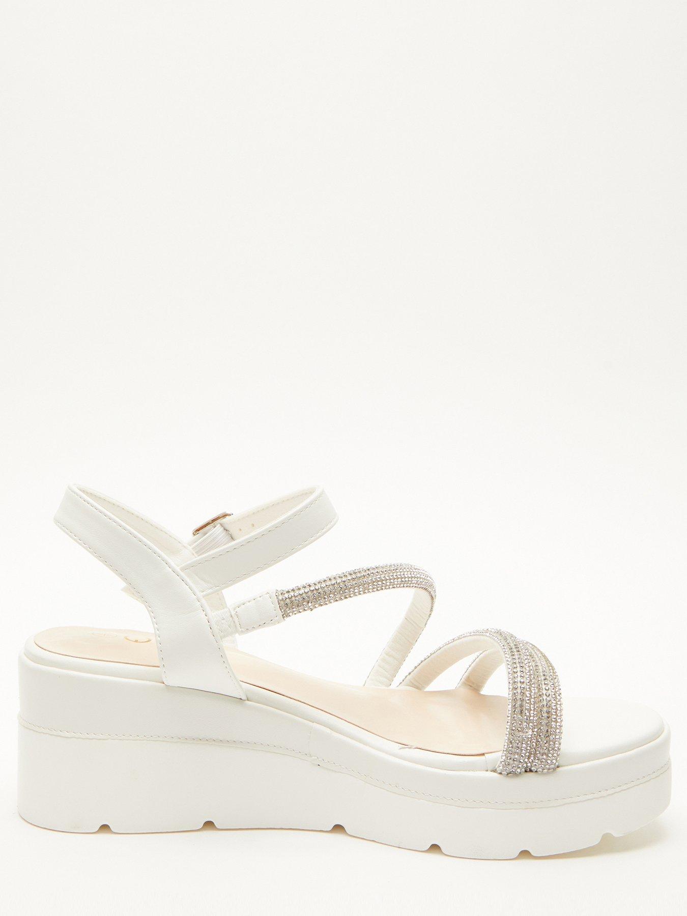 Diamante wedges outlet uk