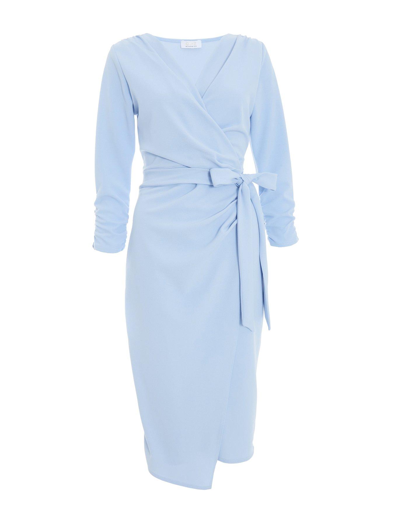 sachin and babi light blue dress Mini Blue Wrap Dress