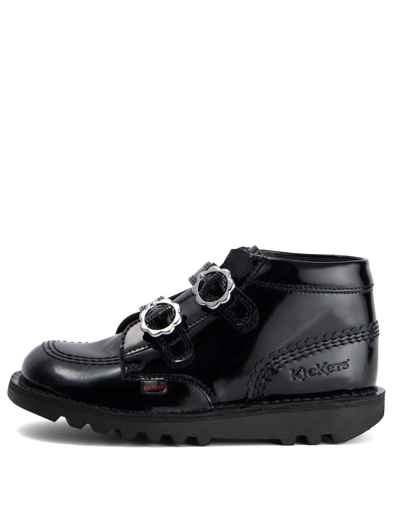 Kickers black hot sale patent boots