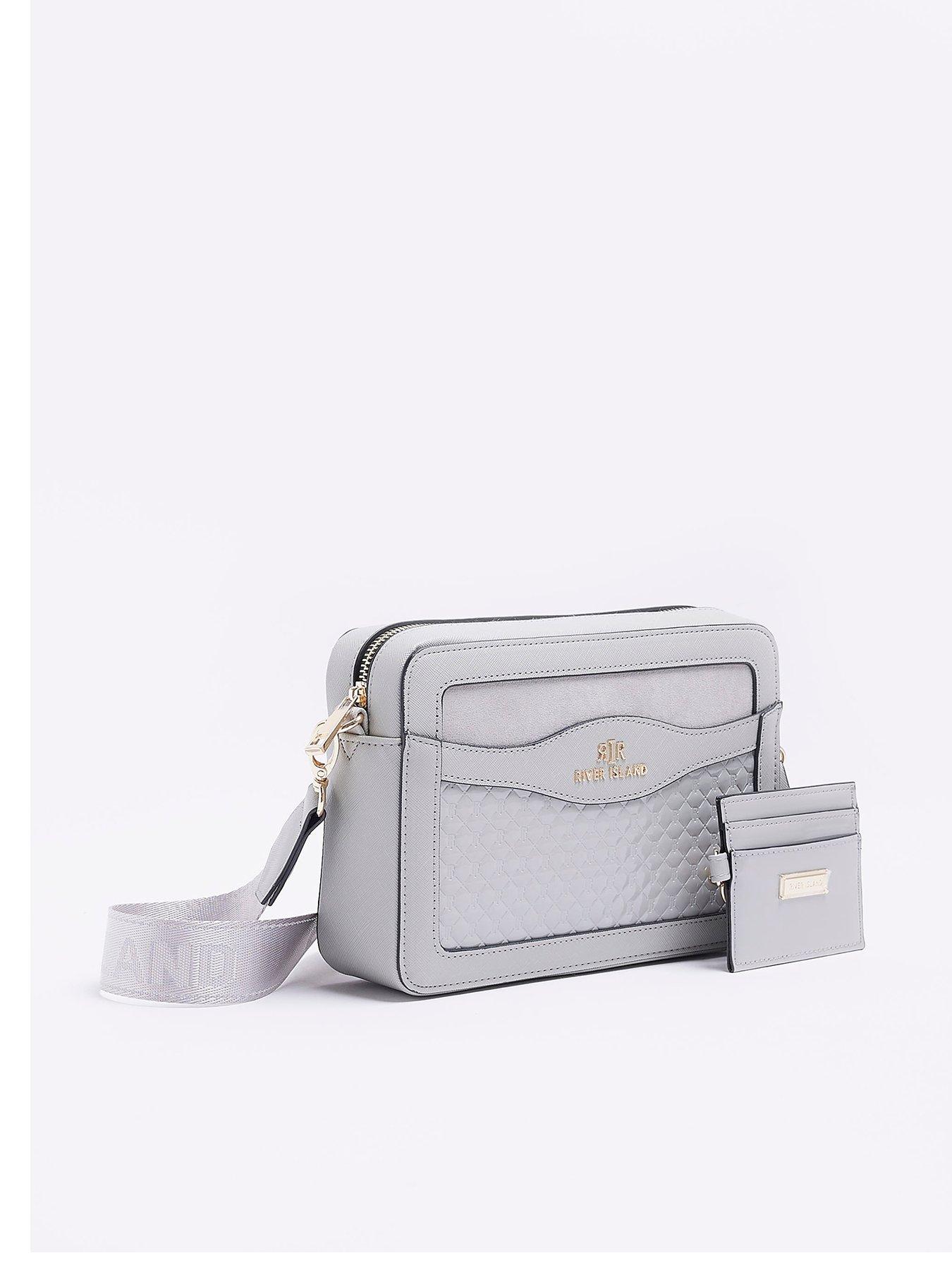 River Island shoulder bag in gray