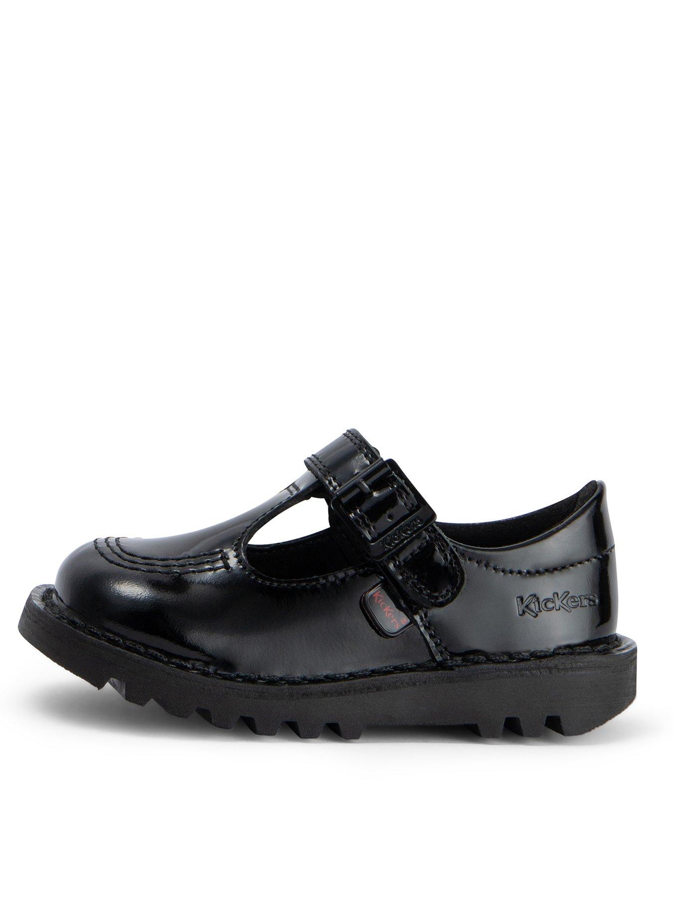 Kickers black school on sale shoes