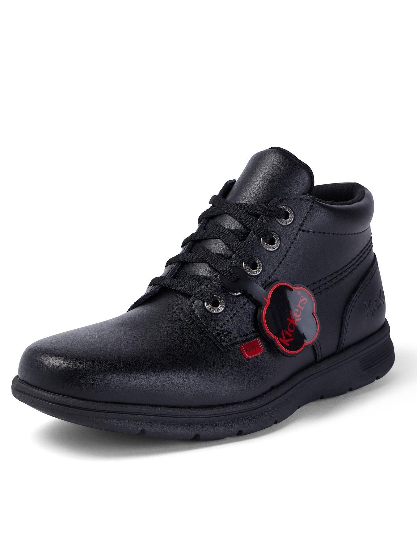 Image 3 of 7 of Kickers Youth Kelland Leather Lace Boot School Shoe