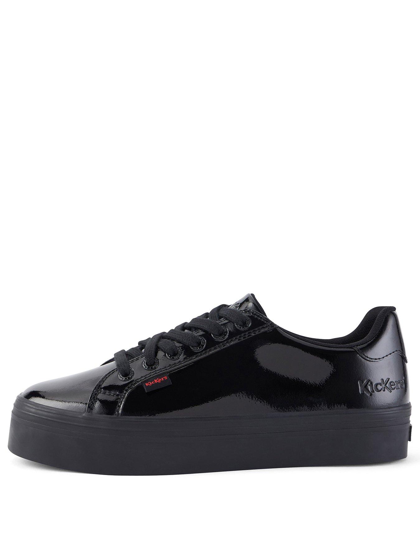 undefined Youth Tovni Stack Patent Lace Up School Plimsoll