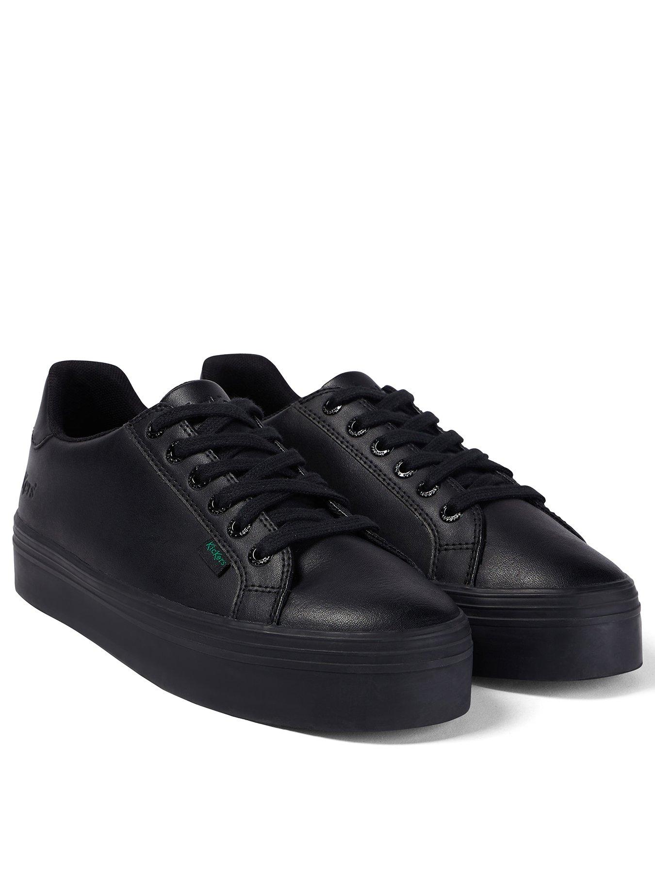 Image 3 of 5 of Kickers Youth Tovni Stack Leather Lace Up School Plimsoll