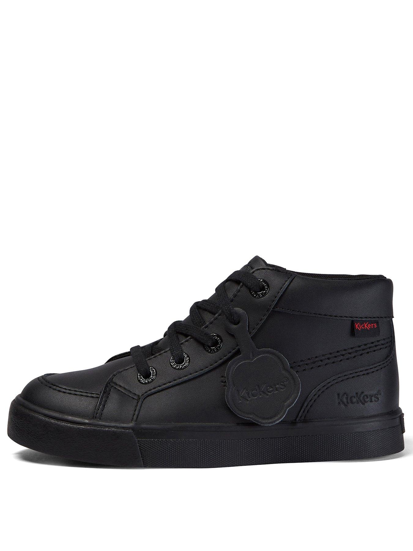 Kickers Youth Tovni Hi Double Tongue Leather High Top School Shoe Very