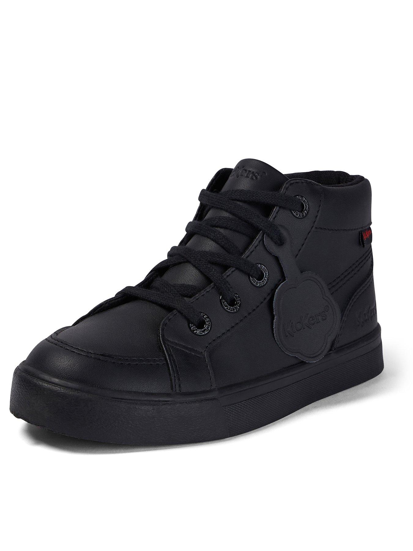 Image 3 of 6 of Kickers Tovni Hi Top School Shoe - Black