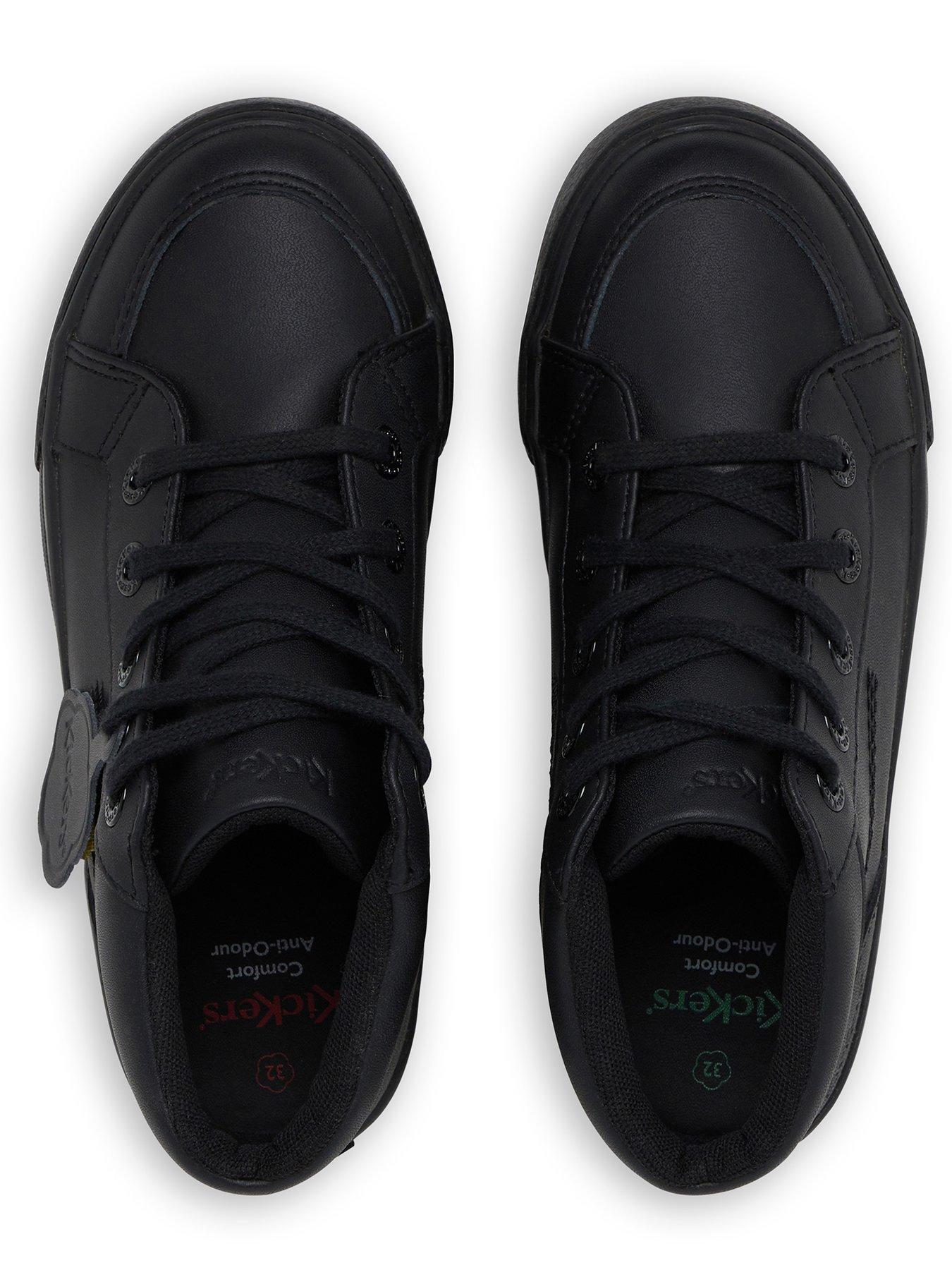 Image 4 of 6 of Kickers Tovni Hi Top School Shoe - Black