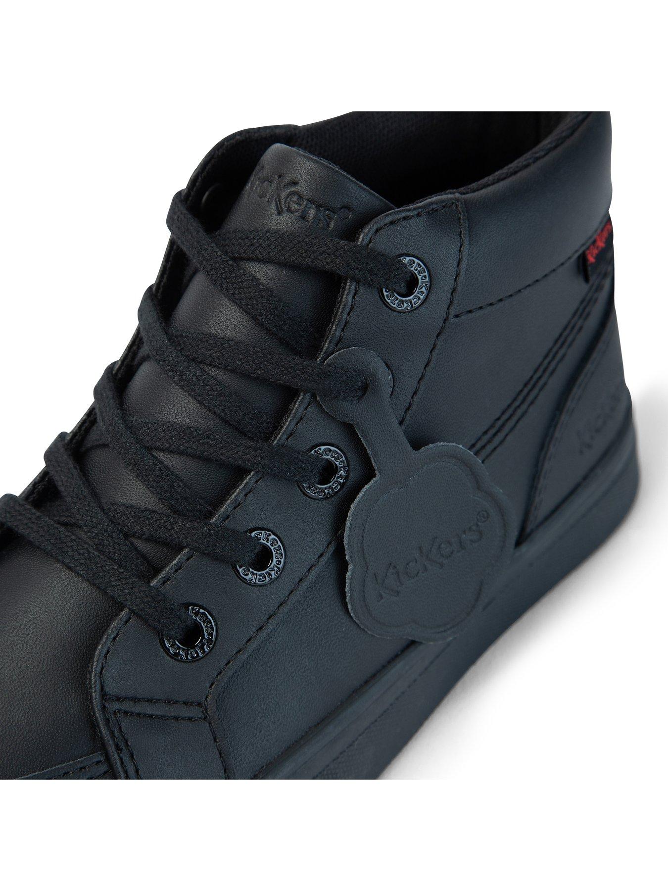 Image 5 of 6 of Kickers Tovni Hi Top School Shoe - Black