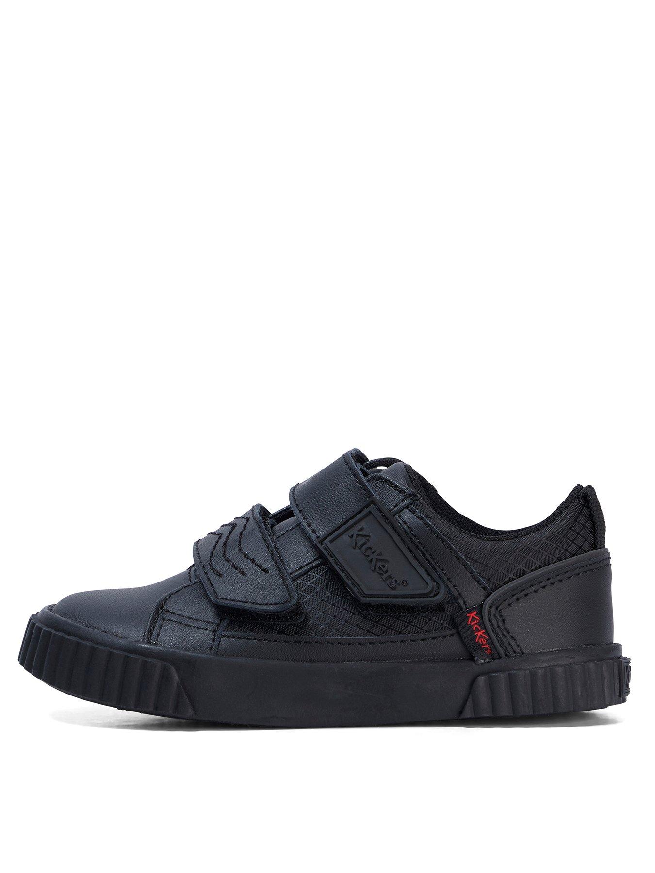 Kickers Tovni Twin Flex Leather Plimsoll School Shoe