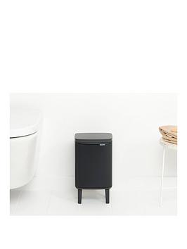 Product photograph of Brabantia Bo Hi 4-litre Bathroom Bin - Black from very.co.uk