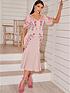  image of chi-chi-london-floral-embroidered-midi-dress-in-pink