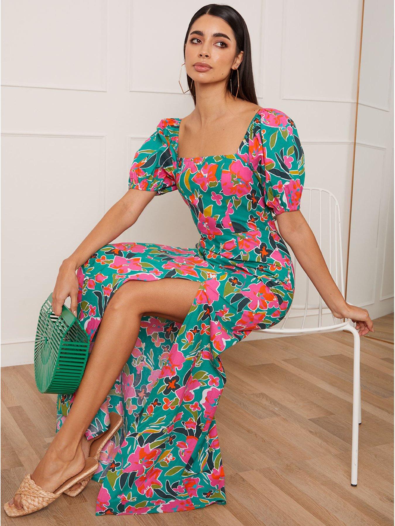 Chi chi london floral maxi dress store