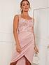  image of chi-chi-london-sleeveless-embroidered-midi-dress-in-pink