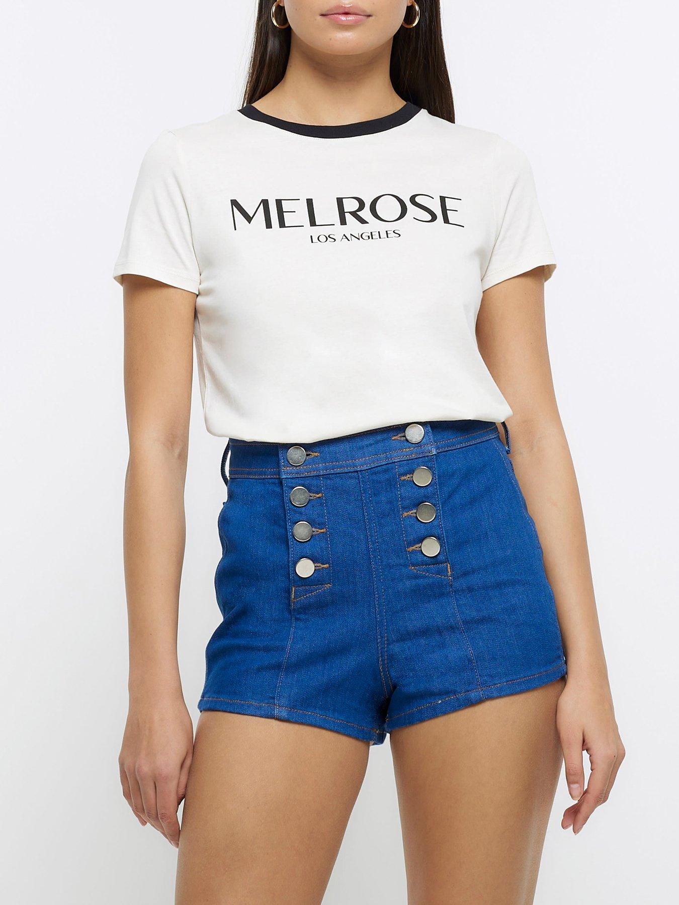 River island denim shorts on sale womens