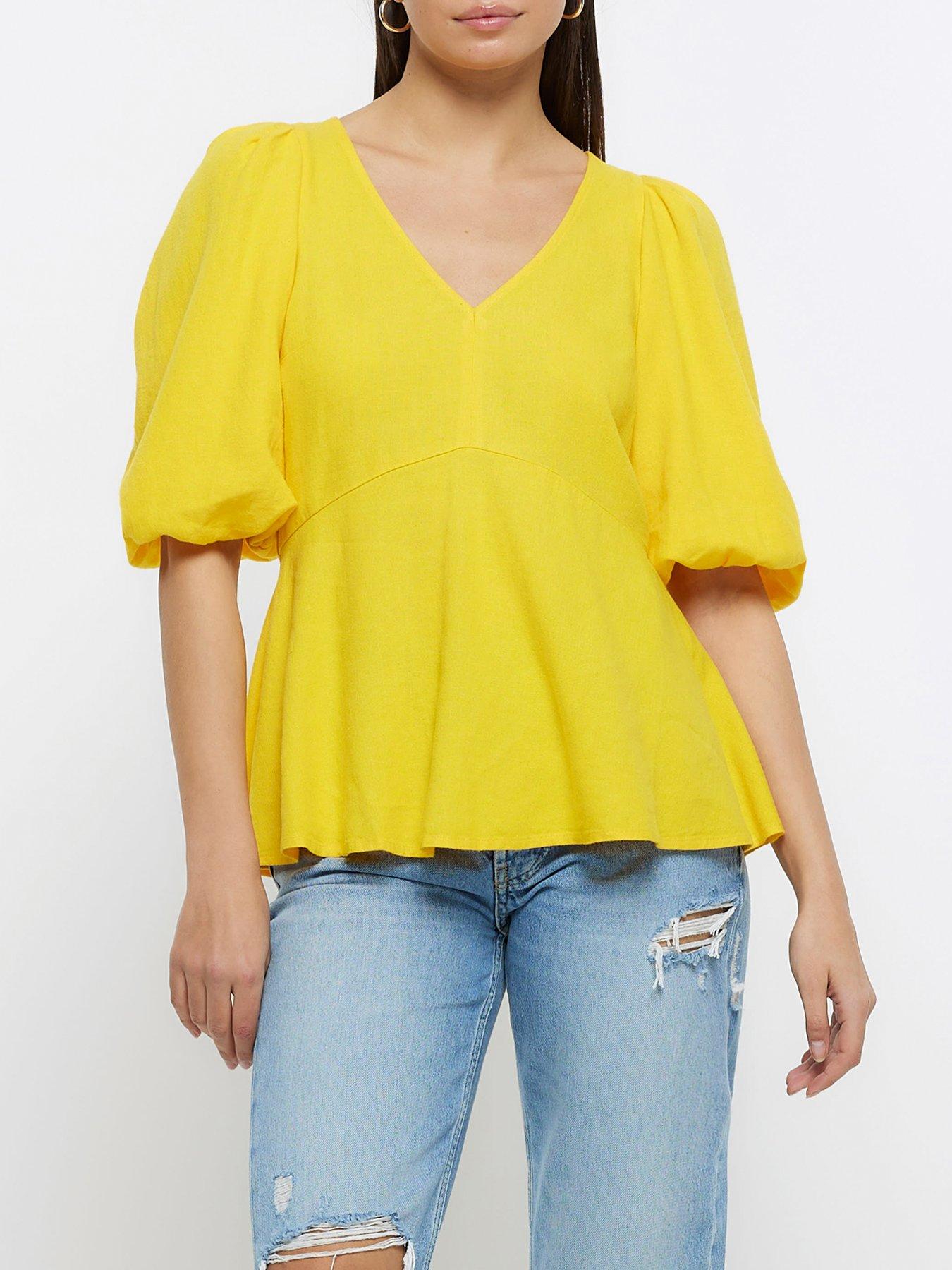 Puff sleeve best sale top river island