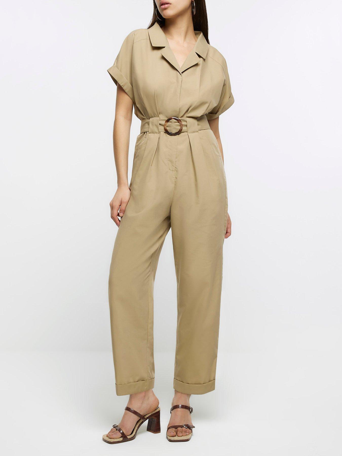 River island hot sale khaki jumpsuit