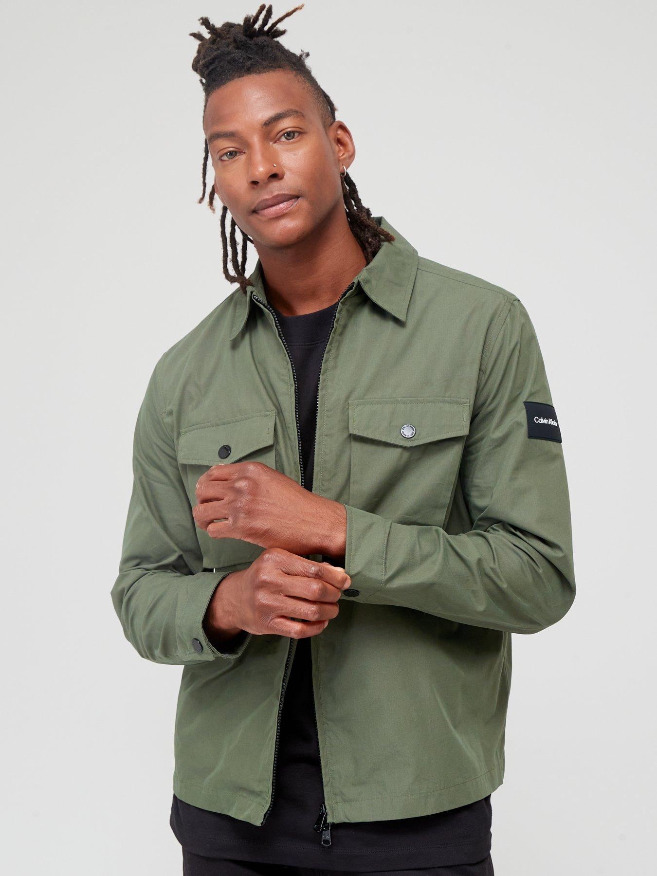 Olive green shirt on sale jacket