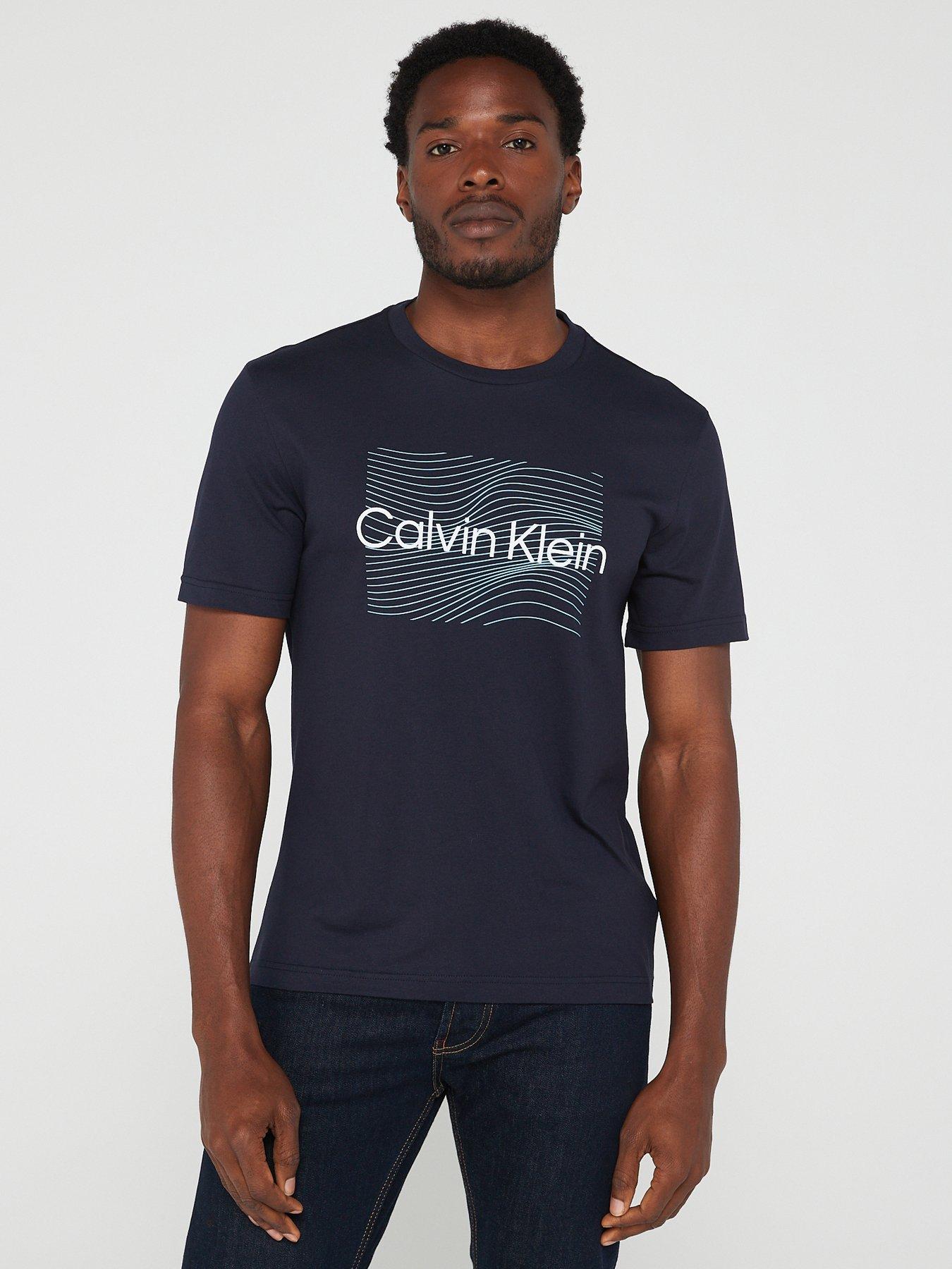 Navy calvin klein on sale t shirt