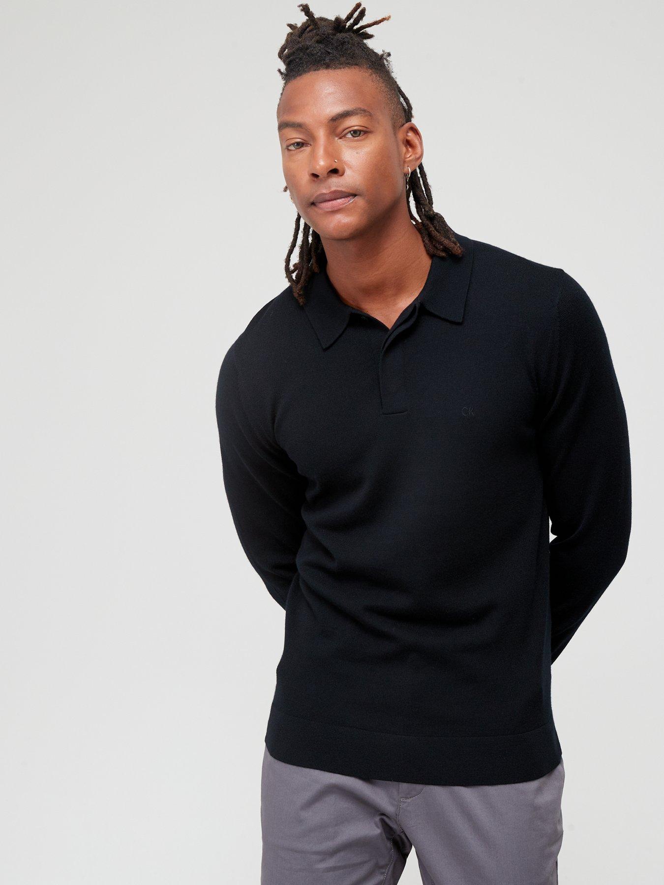 Merino Long Sleeve Polo Shirt