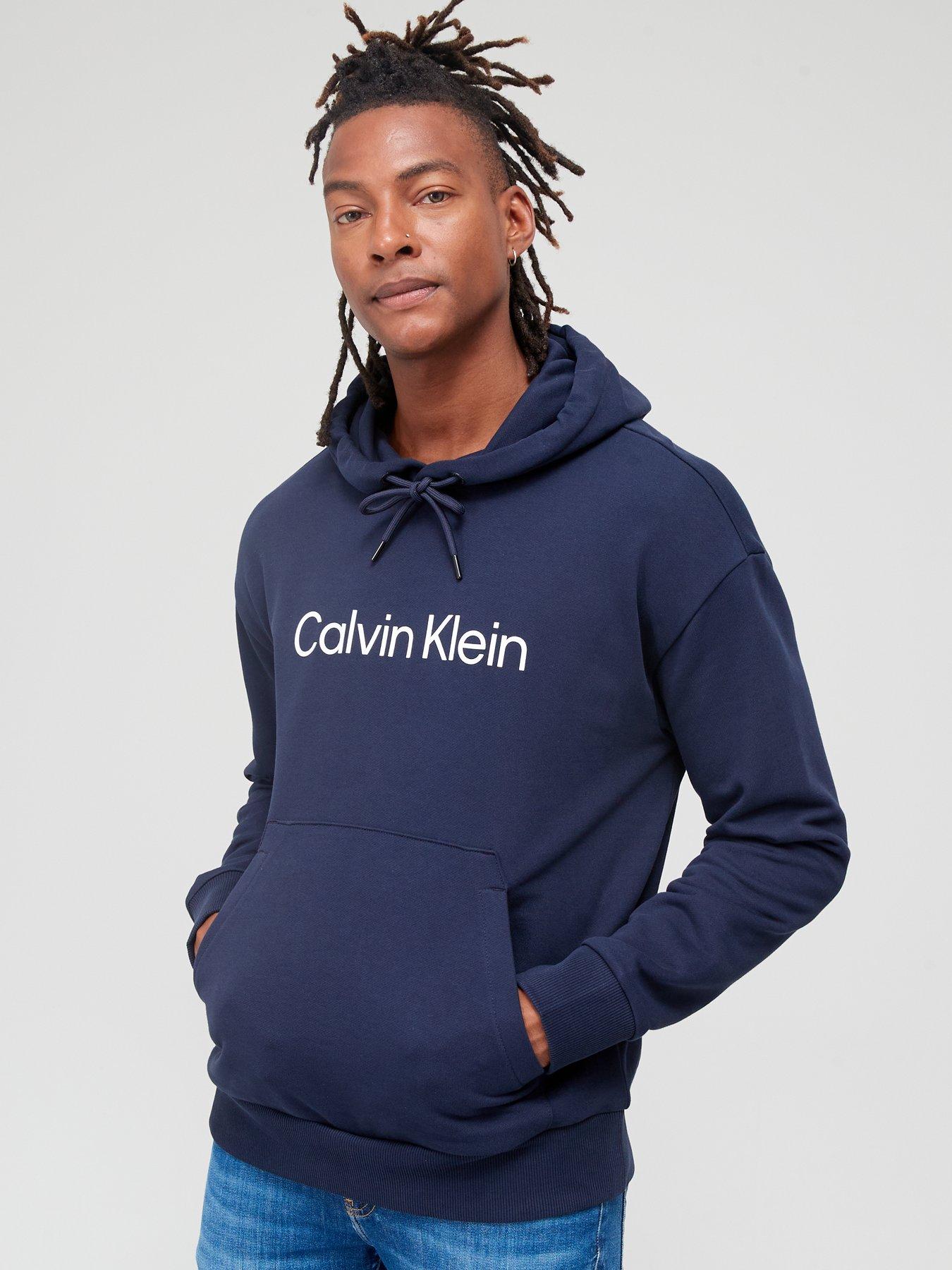 Calvin Klein Hero Logo Comfort Hoodie - Navy | very.co.uk