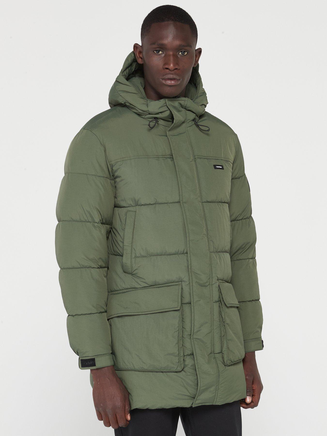 Calvin klein jeans outlet quilted military parka jacket