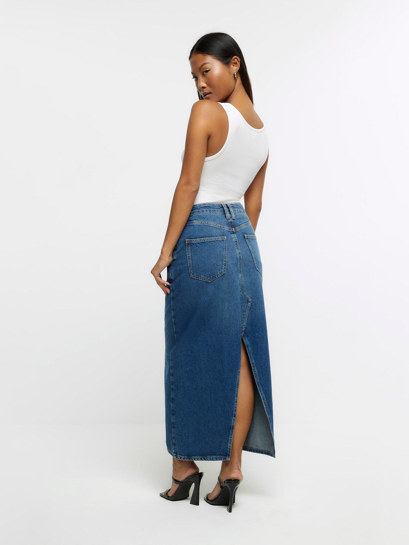 Denim skirt clearance petite