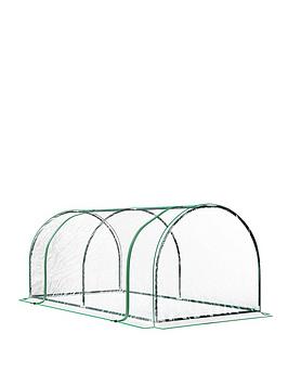 Product photograph of Outsunny Tunnel Greenhouse Green Grow House Steel Frame Garden Outdoor 200 X 100 X 80cm from very.co.uk