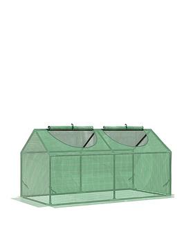 Product photograph of Outsunny Mini Ground Greenhouse With Observation Windows from very.co.uk