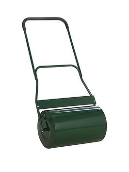 Product photograph of Outsunny 40l Metal Sand Or Water-filled Lawn Roller - Green from very.co.uk