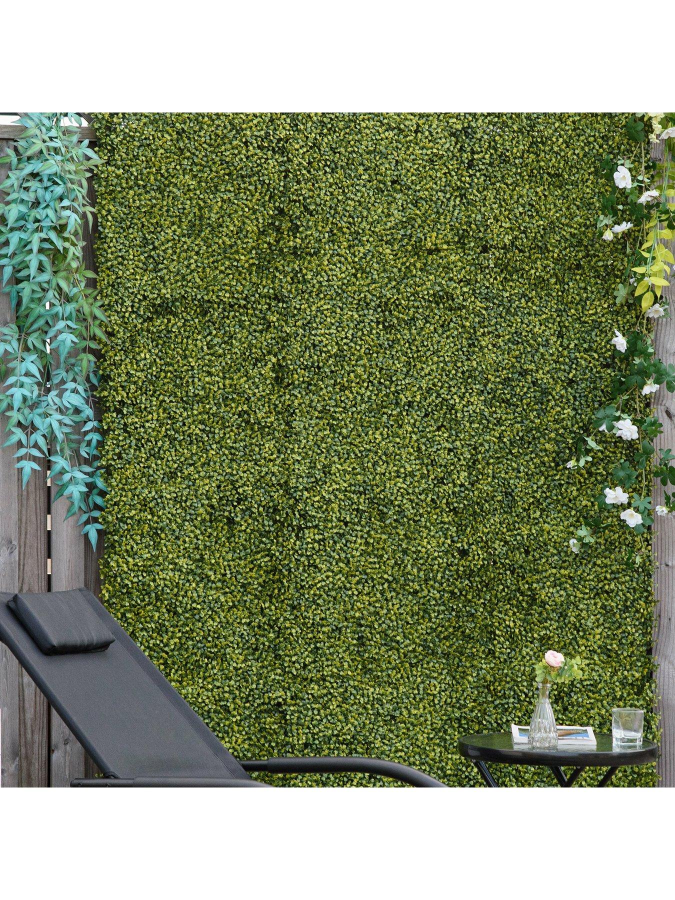 Image 3 of 7 of OutSunny 12-Piece 50 x 50cm&nbsp;Artificial Boxwood Wall Panel -&nbsp;Milan Grass, Privacy Fence Screen