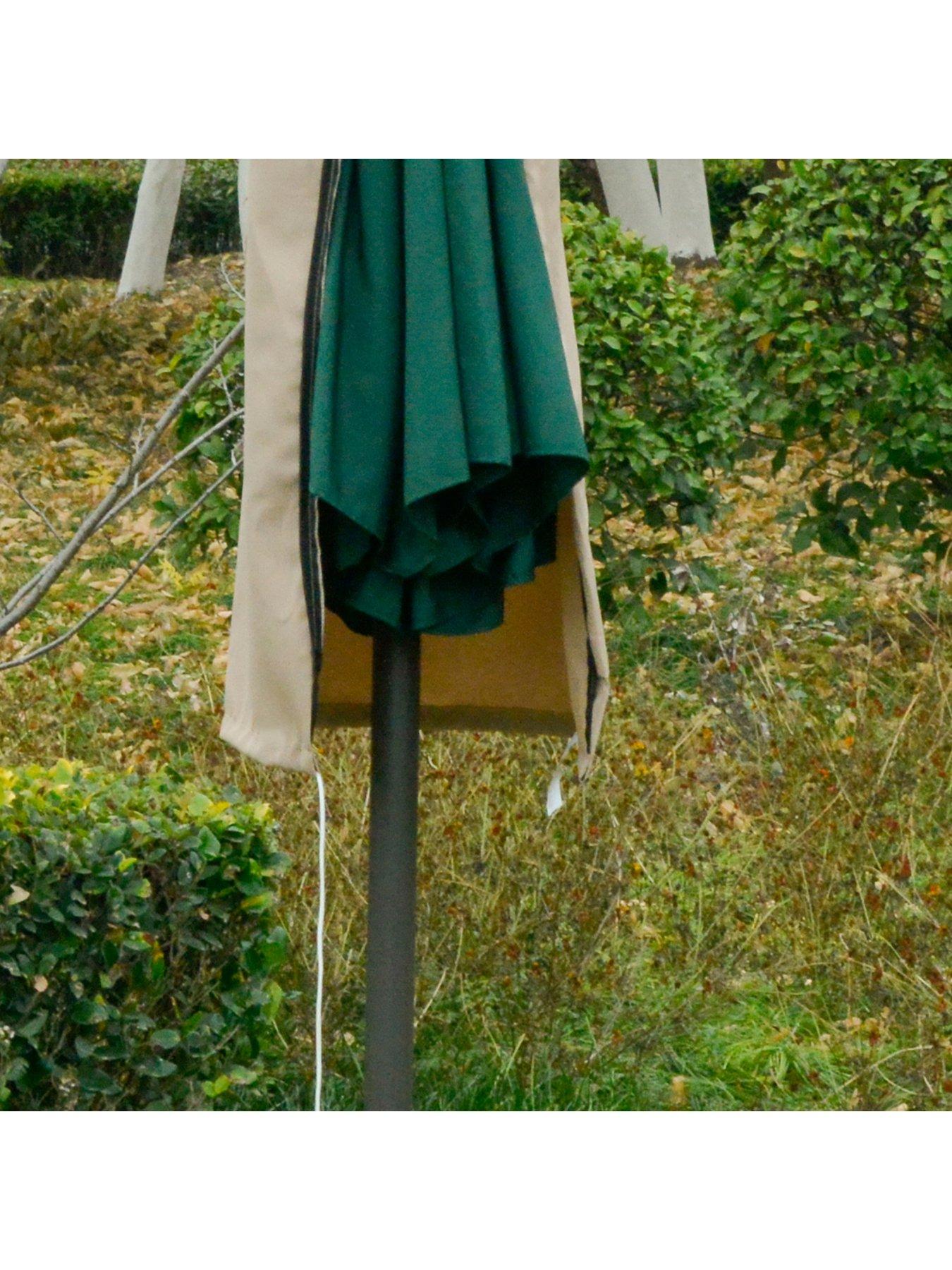 Image 6 of 7 of OutSunny Cantilever Umbrella Cover Outdoor Parasol UV Protector Garden with Rod, Zipper