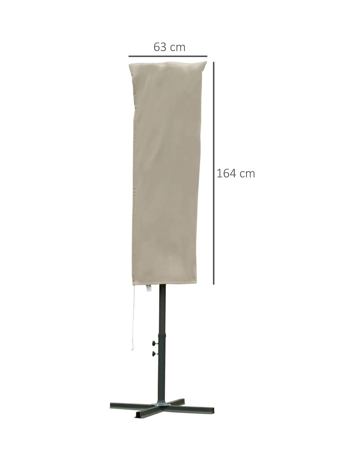 Image 7 of 7 of OutSunny Cantilever Umbrella Cover Outdoor Parasol UV Protector Garden with Rod, Zipper