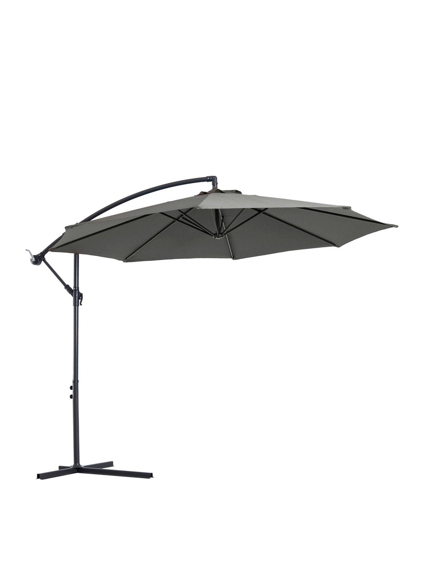 Image 2 of 7 of OutSunny Cantilever Umbrella Parasol Hanging Banana Steel Dark Grey 3M Patio