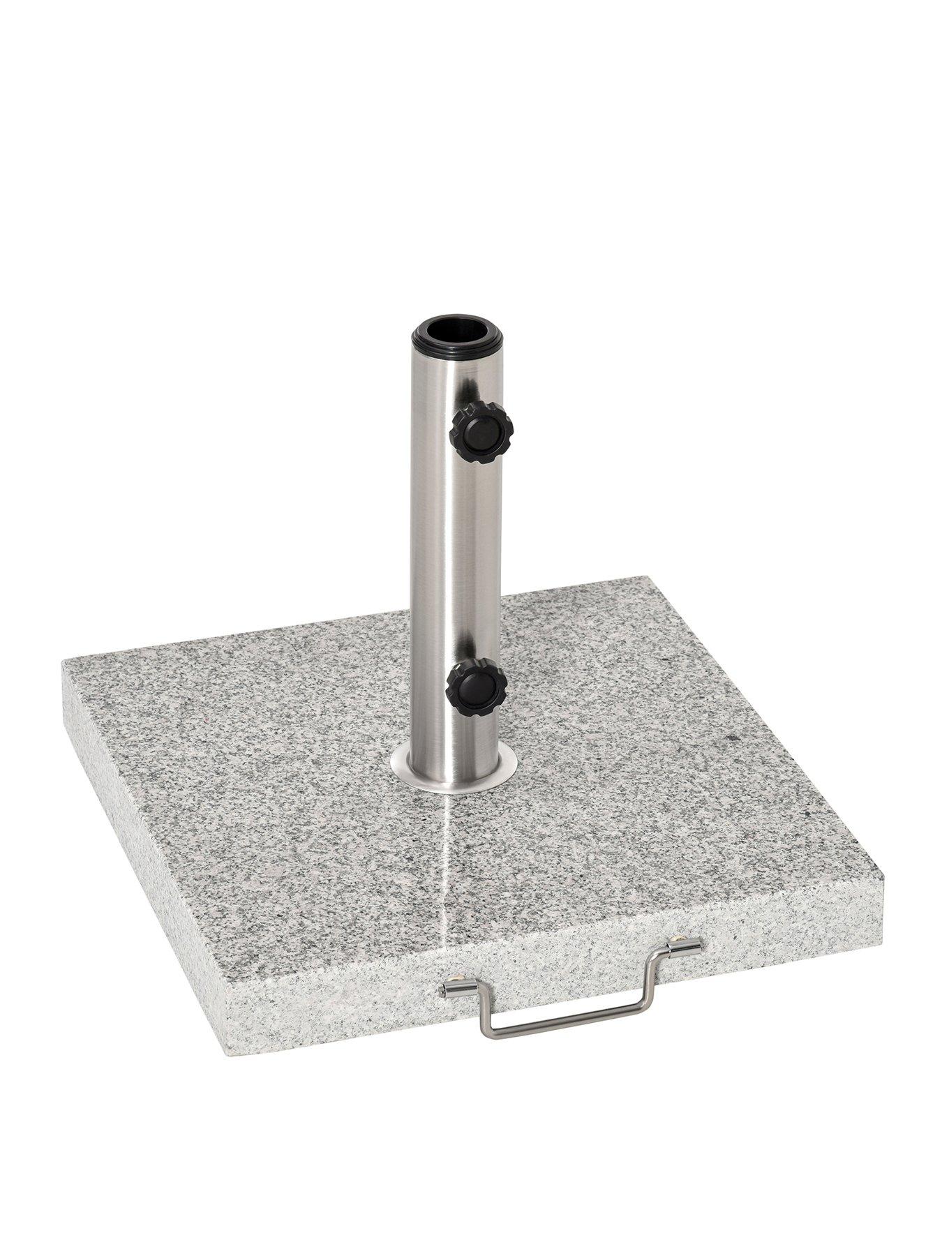 OutSunny 30kg Marble Umbrella Base Hemp Grey very.co.uk