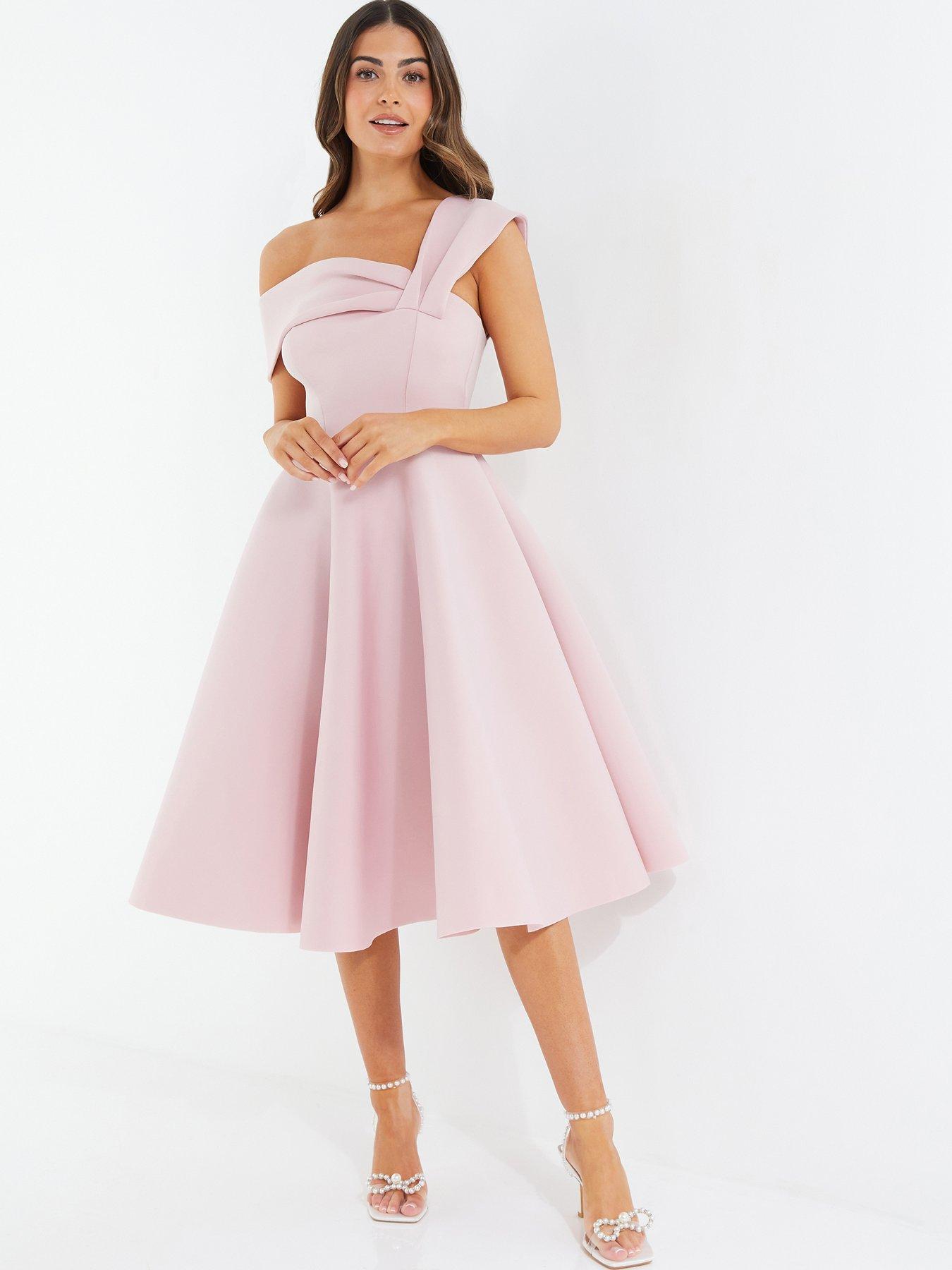 Quiz Petite One Shoulder Midi Skater Dress very