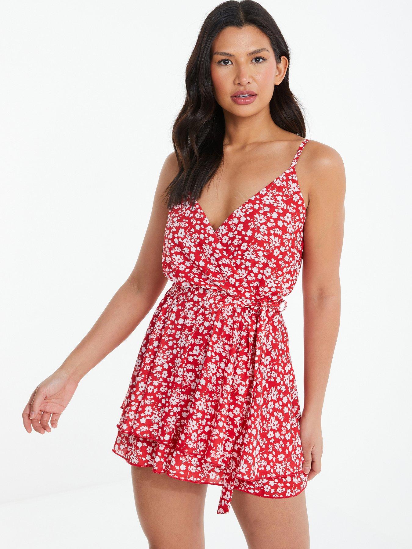 Ditsy Floral Wrap Playsuit