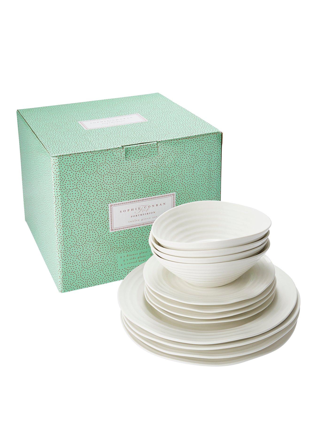 Product photograph of Portmeirion Sophie Conran For Portmeirion 12-piece Rimmed Dinner Set from very.co.uk