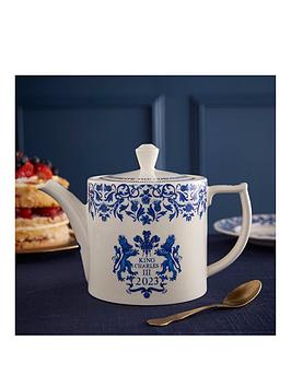 Product photograph of Spode King S Coronation Teapot from very.co.uk