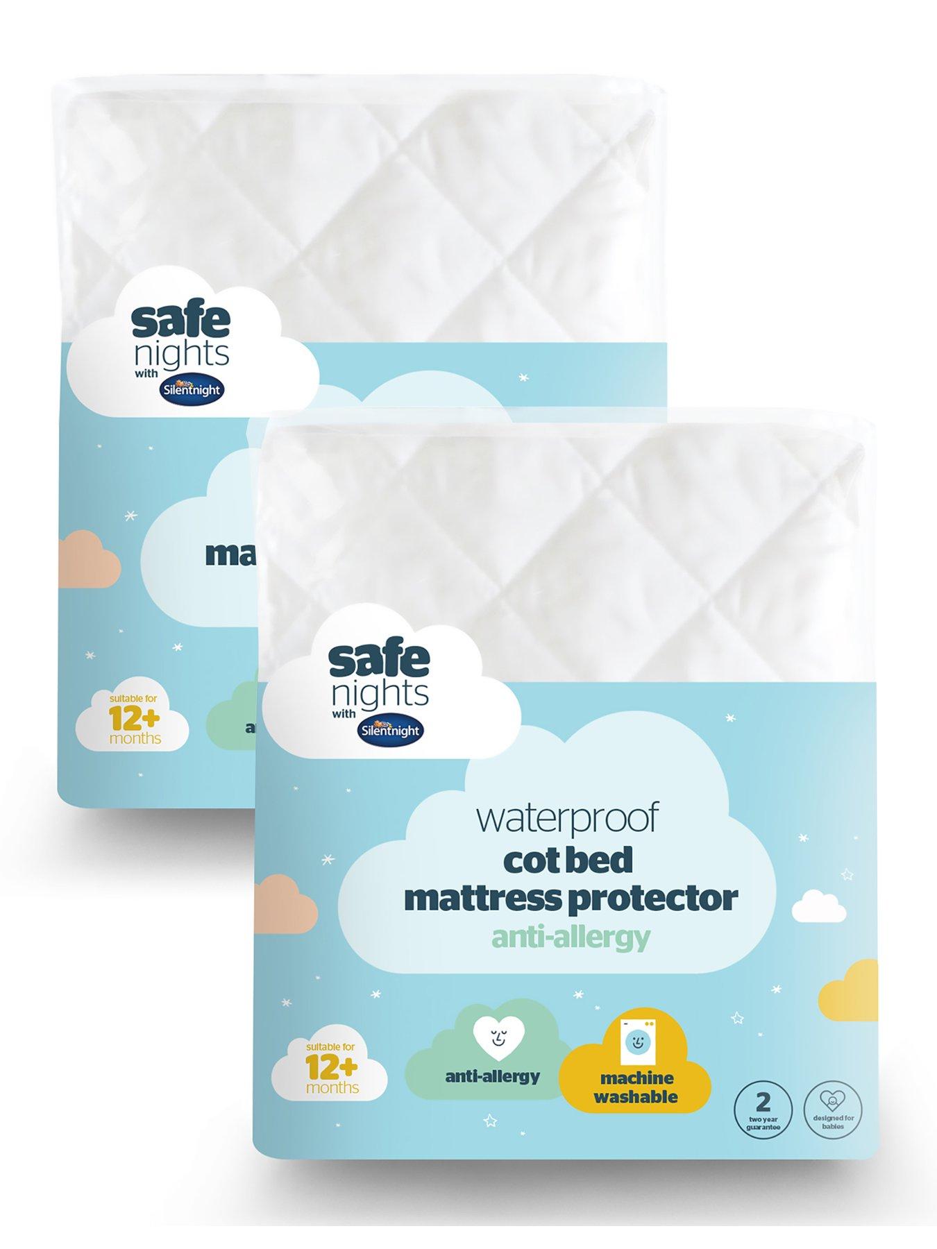 Silentnight Safe Nights Anti Allergy Waterpoof Cot Bed Mattress Protector -