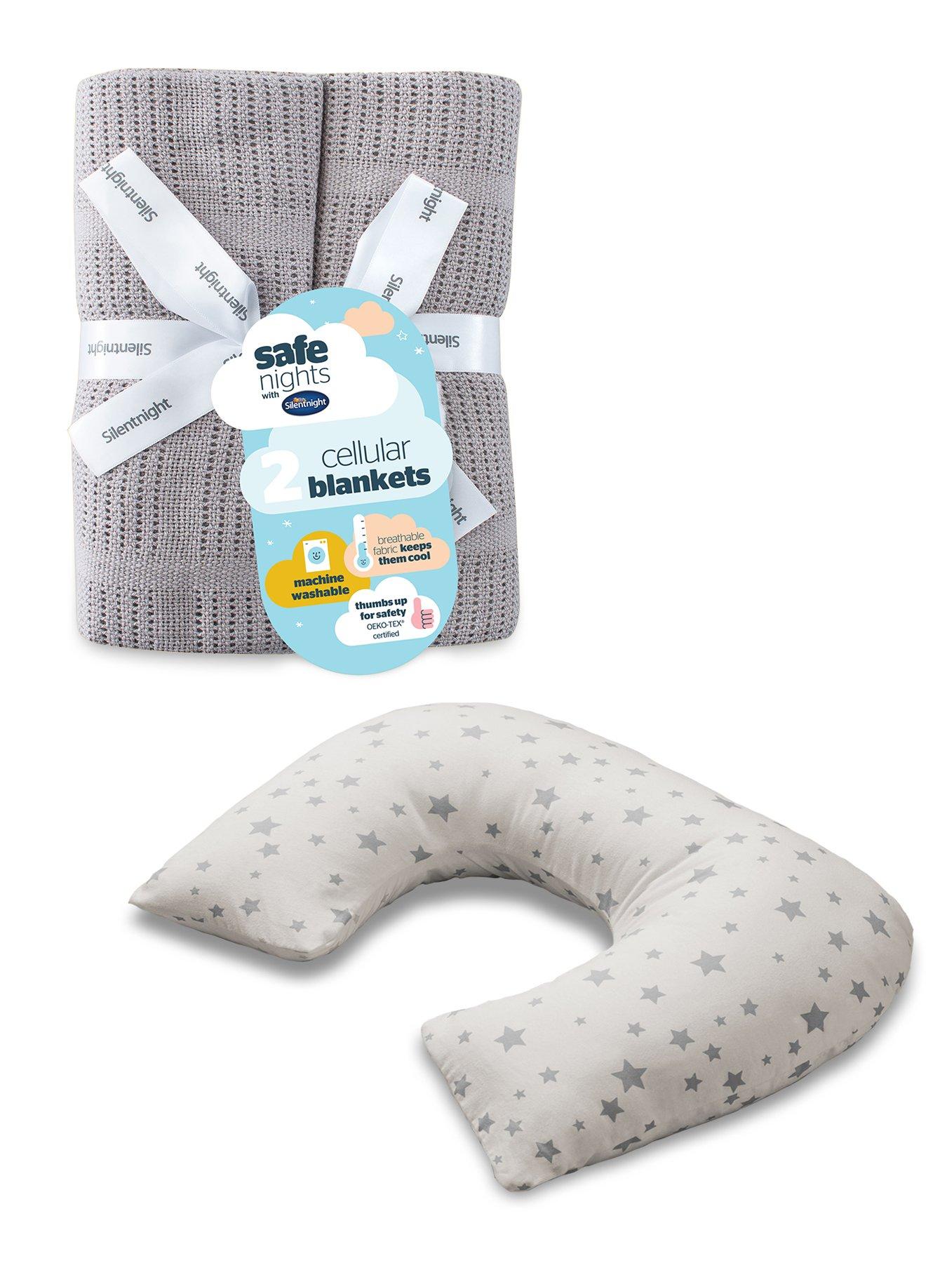 Silentnight Safe Nights Grow with Me Pillow and Cellular Blanket