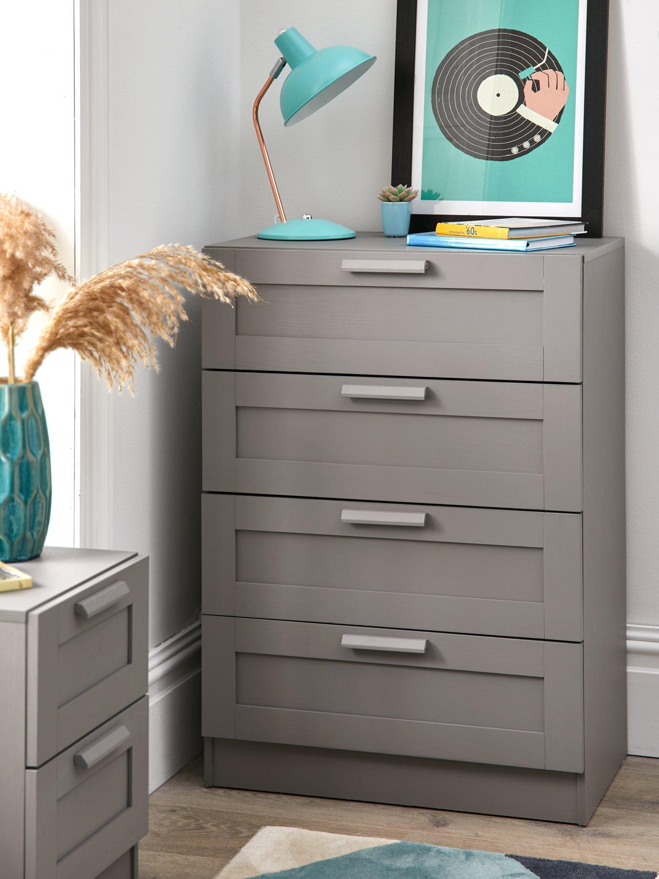 undefined Taryn Children's 4 Drawer Chest - Grey