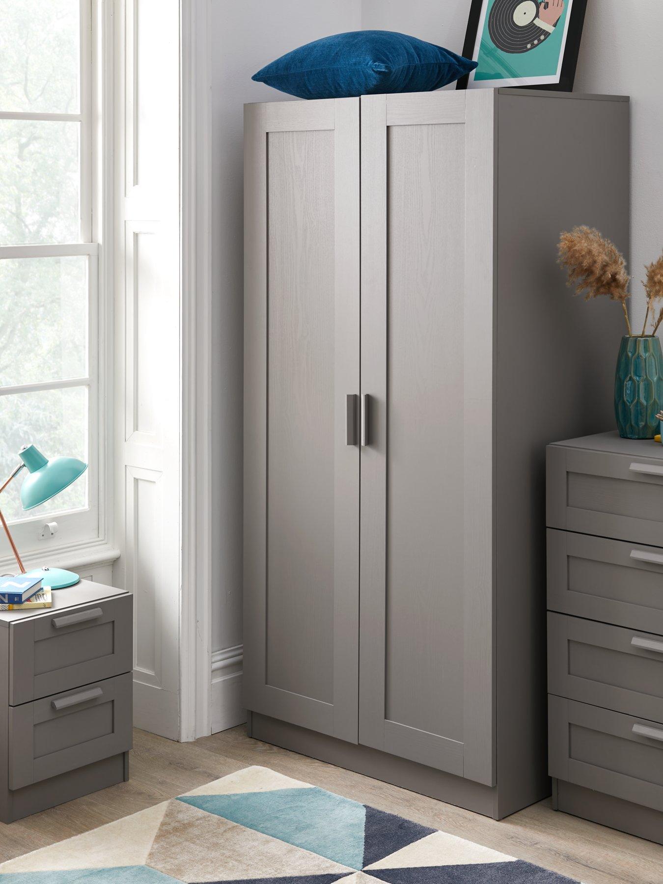 Image 1 of 6 of Very Home Taryn Kids&nbsp;2 Door Wardrobe - Grey