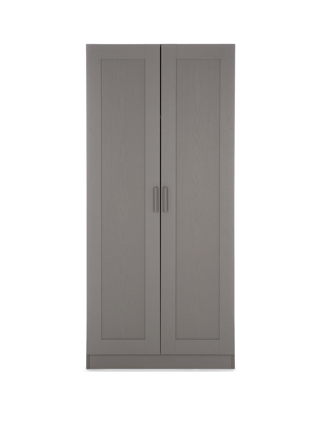 Image 2 of 6 of Very Home Taryn Kids&nbsp;2 Door Wardrobe - Grey