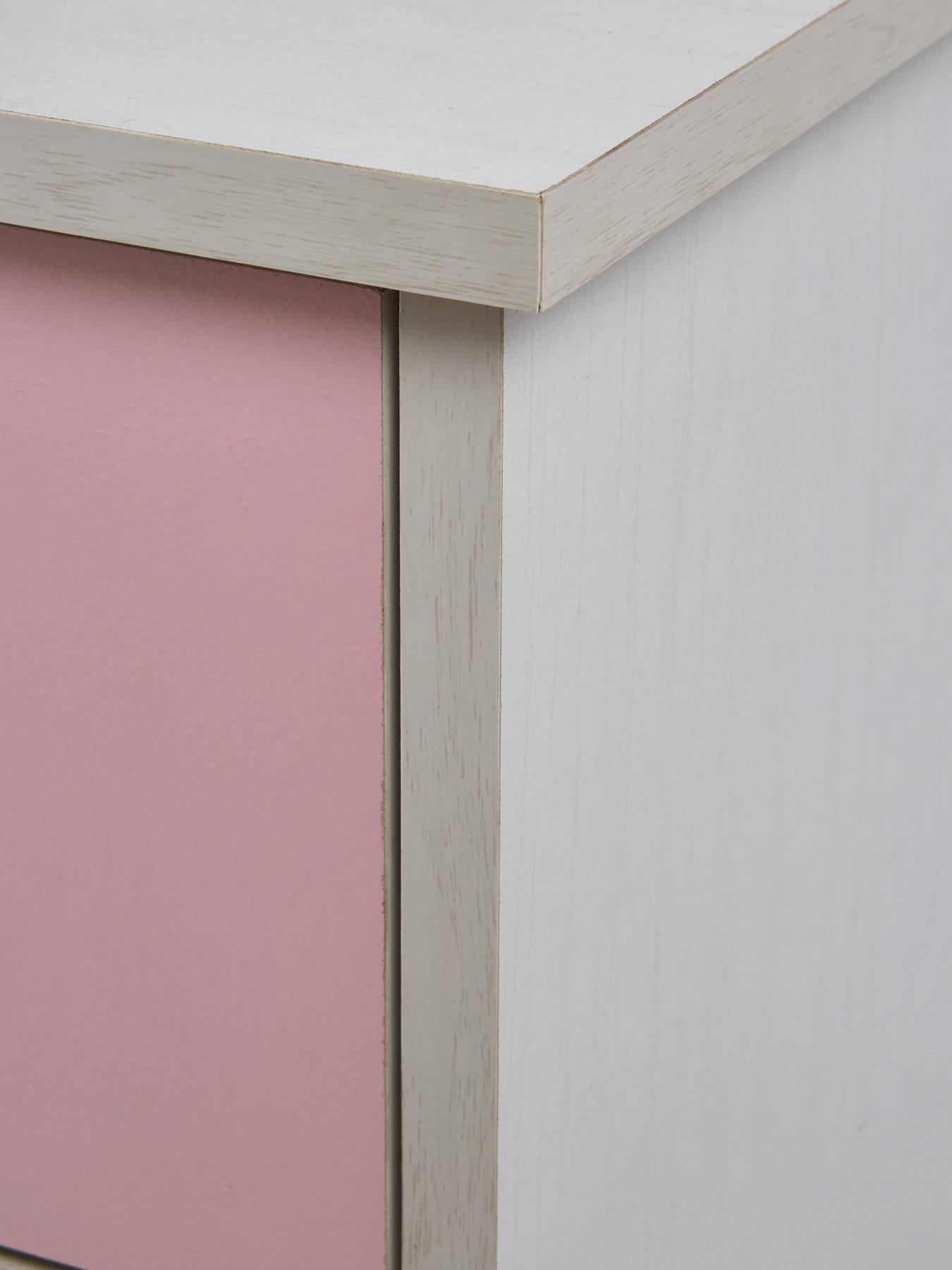 Image 5 of 6 of Very Home Miami Fresh Kids 3 Piece Package - 2 Door, 2 Drawer Wardrobe, 5 Drawer Chest, 3 Drawer Bedside Chest - Pink